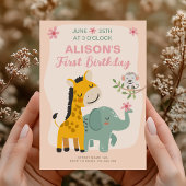 Invitation Safari Party pour Little One, 1er anniversaire