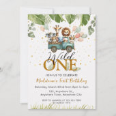 Invitation Safari Photo 1er Far One Premier Anniversaire (Devant)