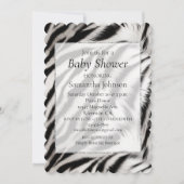 Invitation Safari Poster de animal noir blanc Zebra (Devant)