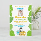 Invitation Safari pour 1er anniversaire (Debout devant)
