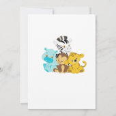 Invitation Safari pour 1er anniversaire (Dos)
