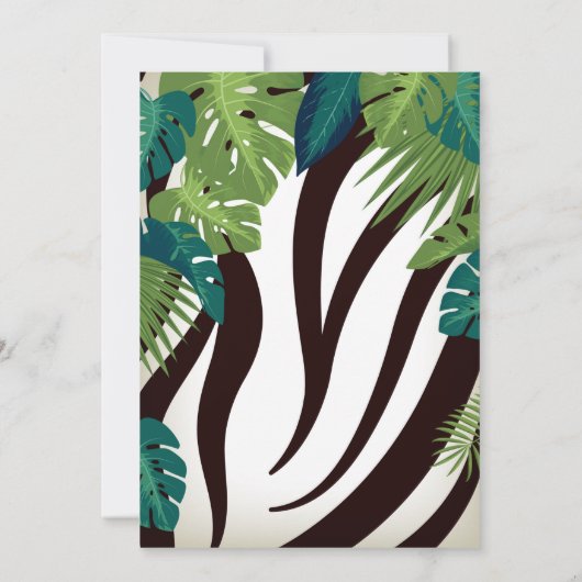 Invitation Safari pour 4e anniversaire (Dos)