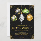 Invitation Safari Print Ornament Exchange Party (Devant)