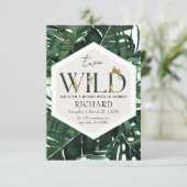 Invitation Safari sauvage Animaux fête d'anniversaire (Debout devant)