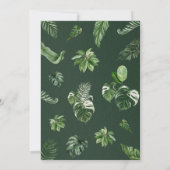 Invitation Safari sauvage de la Jungle tropicale un 1er anniv (Dos)