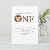 Invitation Safari sauvage un 1er anniversaire (Debout devant)