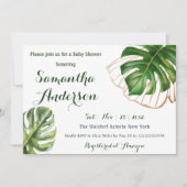 Invitation Safari Simple Tropical Wild Un Baby shower (Devant)