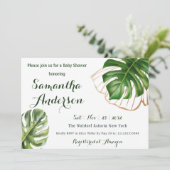 Invitation Safari Simple Tropical Wild Un Baby shower (Debout devant)