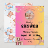 Invitation "Safari Soirée : Baby shower de Bernadette Celebra (Devant / Derrière)