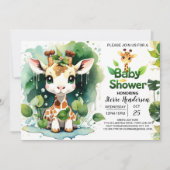 Invitation Safari Tales Baby Giraffe Baby shower (Devant)