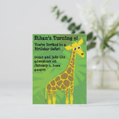 Invitation Safari thème anniversaire (Debout devant)