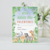 Invitation Safari Thème I Am Wild About You Valentine's Day (Debout devant)