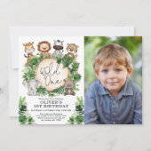 Invitation Safari tropical Animaux sauvages de la Jungle (Devant)