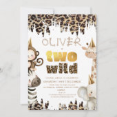 Invitation Safari Two Wild 2e anniversaire (Devant)