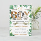 Invitation Safari Wild Baby shower Party (Debout devant)
