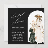 Invitation Safari Wild Leopard Boho Lady Fête des mariées Noi (Devant)