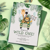 Invitation Safari Wild One 1er anniversaire fêter l'invitatio