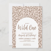 Invitation Safari Wild One 1ère fête d'anniversaire (Devant)