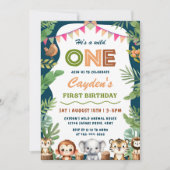 Invitation Safari Wild One 1st Boy Birthday (Devant)