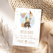 Invitation Safari Wild One Boy 1er anniversaire