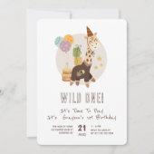 Invitation Safari Wild One Boy 1er anniversaire (Devant)