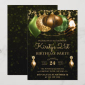 Invitation Safari Wild Poster de animal Baubles 21e anniversa (Devant / Derrière)