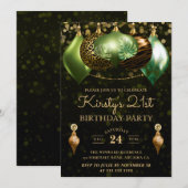 Invitation Safari Wild Poster de animal Baubles 21e anniversa (Devant / Derrière)