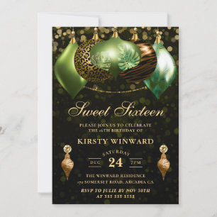 Invitation Safari Wild Poster de animal Baubles Sweet sixteen