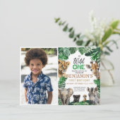 Invitation Safari Wild un 1er anniversaire (Debout devant)