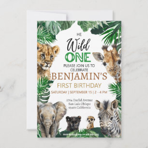 Invitation Safari Wild un 1er anniversaire
