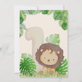 Invitation Safari Wild Un premier anniversaire (Dos)