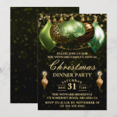 Invitation Safari Wildlife 2 Baubles Christmas Dinner Party (Devant / Derrière)