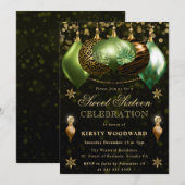 Invitation Safari Wildlife Baubles Christmas Sweet 16 (Devant / Derrière)