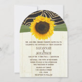 Invitation Safari Zebra Grange Wood Sunflower Zebra Mariage (Devant)