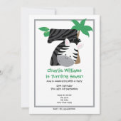 Invitation Safari Zebra Septième anniversaire (Devant)