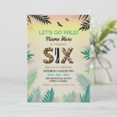 Invitation Safari ZOO de la 6e fête de la jungle (Debout devant)