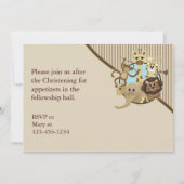 Invitation Safarri de baptême de bébé (Dos)