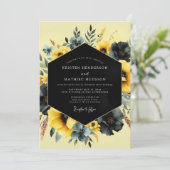 Invitation Saffron Slate Moody Flora Wedding (Debout devant)