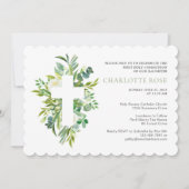 Invitation Sage Aquarelle Botanique Première Communion Sainte (Devant)