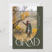 Invitation Sage Arc Moderne minimaliste Photo Graduation Part (Devant)