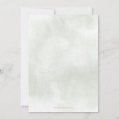 Invitation Sage Baby en Fleur Rose Floral Baby shower fille (Dos)