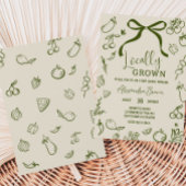 Invitation Sage Baby shower cultivé localement
