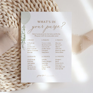 Invitation Sage Balloon Douche Qu'est-ce que dans votre sac à