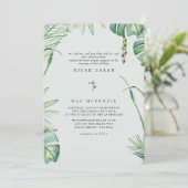 Invitation Sage Beach Tropics Les deux parents Mariage (Debout devant)