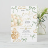 Invitation Sage Beige Gender Neutral Baby Shower Invite (Debout devant)