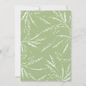 Invitation Sage Beige Pampas Grass Moderne Fête des mariées B (Dos)