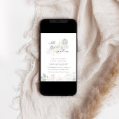 Invitation Sage & Blanc - Citrouille Floral Baby shower d'aut