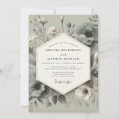 Invitation Sage Bloom Elegance Wedding (Devant)