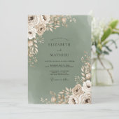 Invitation Sage Bloom Romantic Wedding (Debout devant)