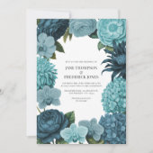 Invitation Sage Blue, Glacier Teal & Ice Mint Wedding (Devant)